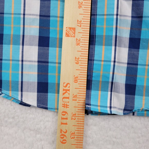 Southern Tide Auto‎ Pilot Plaid Sport Shirt Mens Large L Classic Fit Blue Orange - Picture 6 of 8
